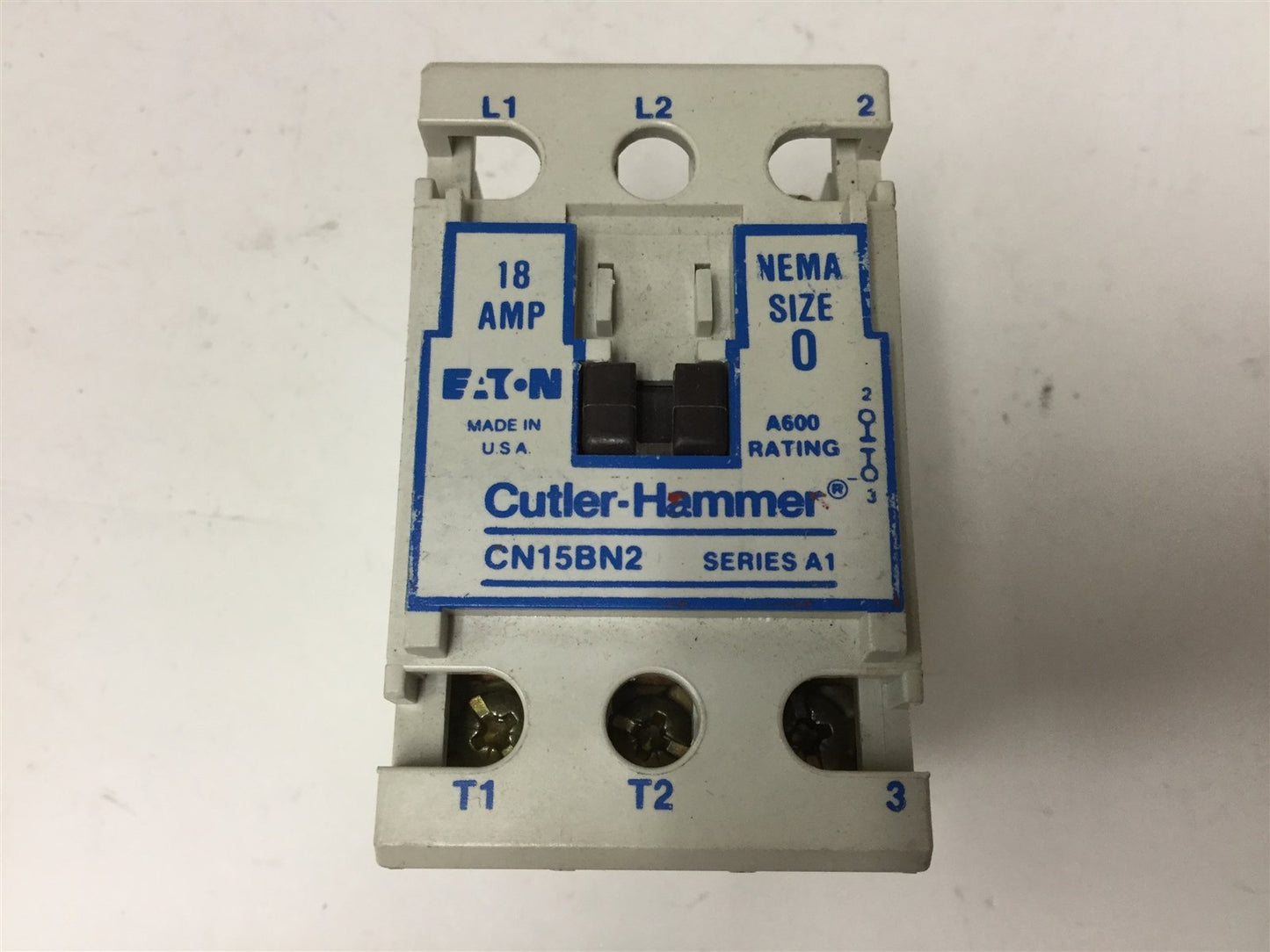 Used Cutler Hammer CN15BN2 Contactor, 2-Pole, Coil: 110/120VAC, Contact: 18A 600VAC