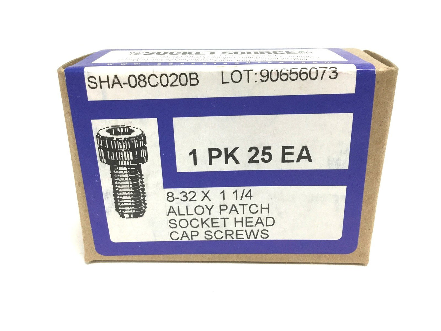 New Lot of 5 New SHA-08C020B 25 Pack Alloy Patch Socket Head Cap Screw 8-32x1-1/4
