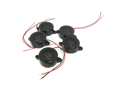 New Lot of 5 New Mallory PB-2712W Sonalert Alarm, Voltage: 2-5VDC, 5W 1250 +/-200 Hz