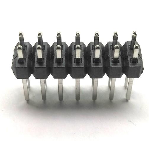 New Lot of 50 New AMP 640457-2 14-Pin Breakaway Headers, Spacing .1", 2 Rows, Tin