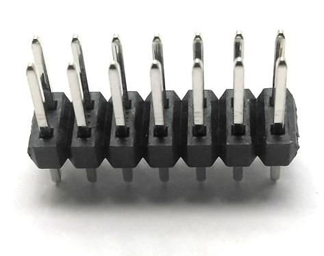 New Lot of 50 New AMP 640457-2 14-Pin Breakaway Headers, Spacing .1", 2 Rows, Tin