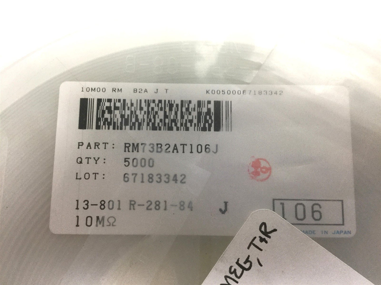 New Lot of 5000 New KOA Speer RM73B2AT106J Film Chip Resistor, Resistance: 10M Ohm