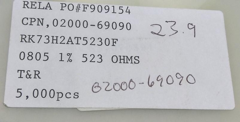 New Lot of 5000 KOA Speer RK73H2AT5230F Thick Film Resistor .125W ±1% 523 Ohm 150V