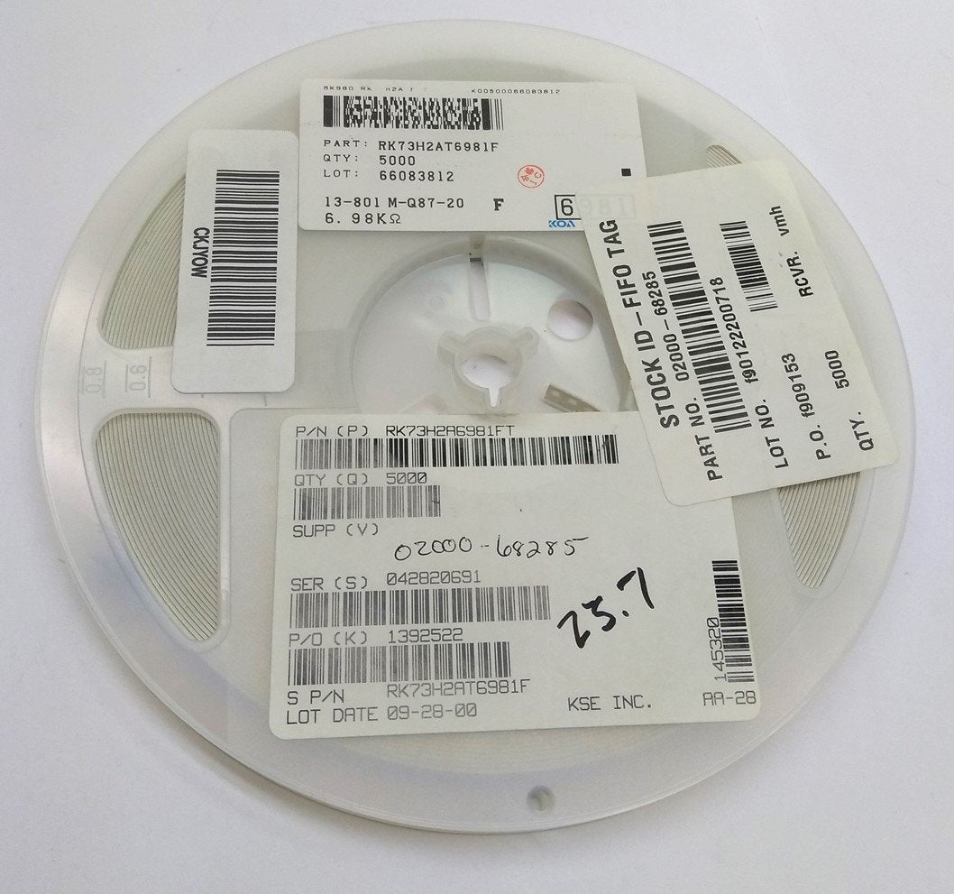 New Lot of 5000 KOA Speer RK73H2AT6981F Thick Film Resistor .125W ±1% 6980 Ohm 150V