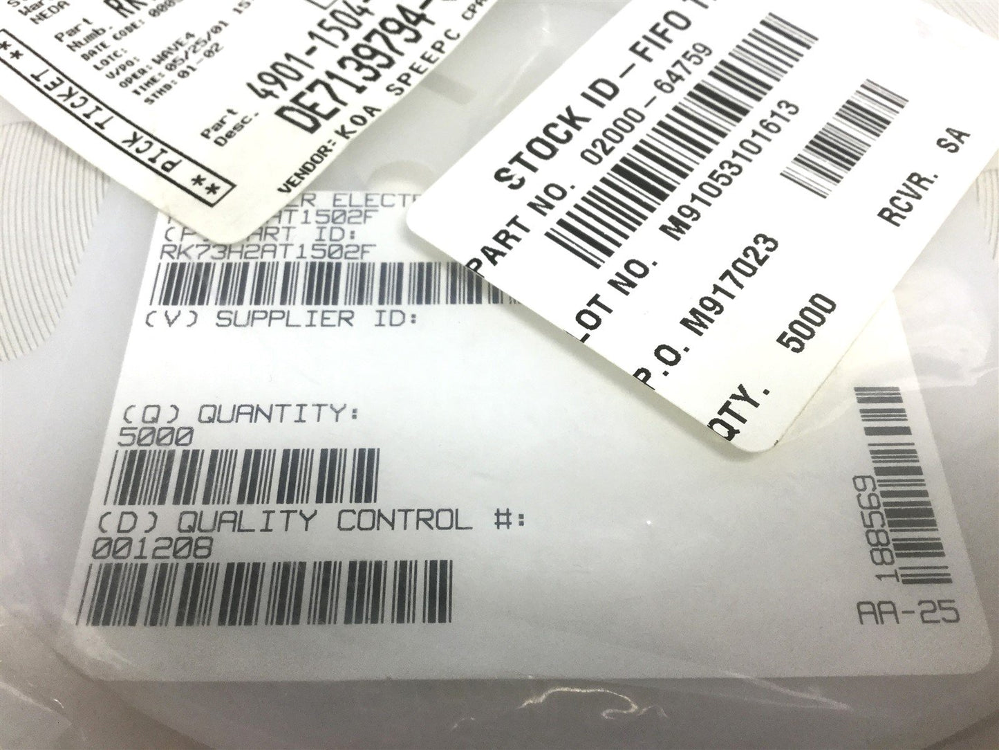 New Lot of 5000 KOA Speer RM73H2AT1502F Thick Film Resistor .125W ±1% 15k Ohm 150V