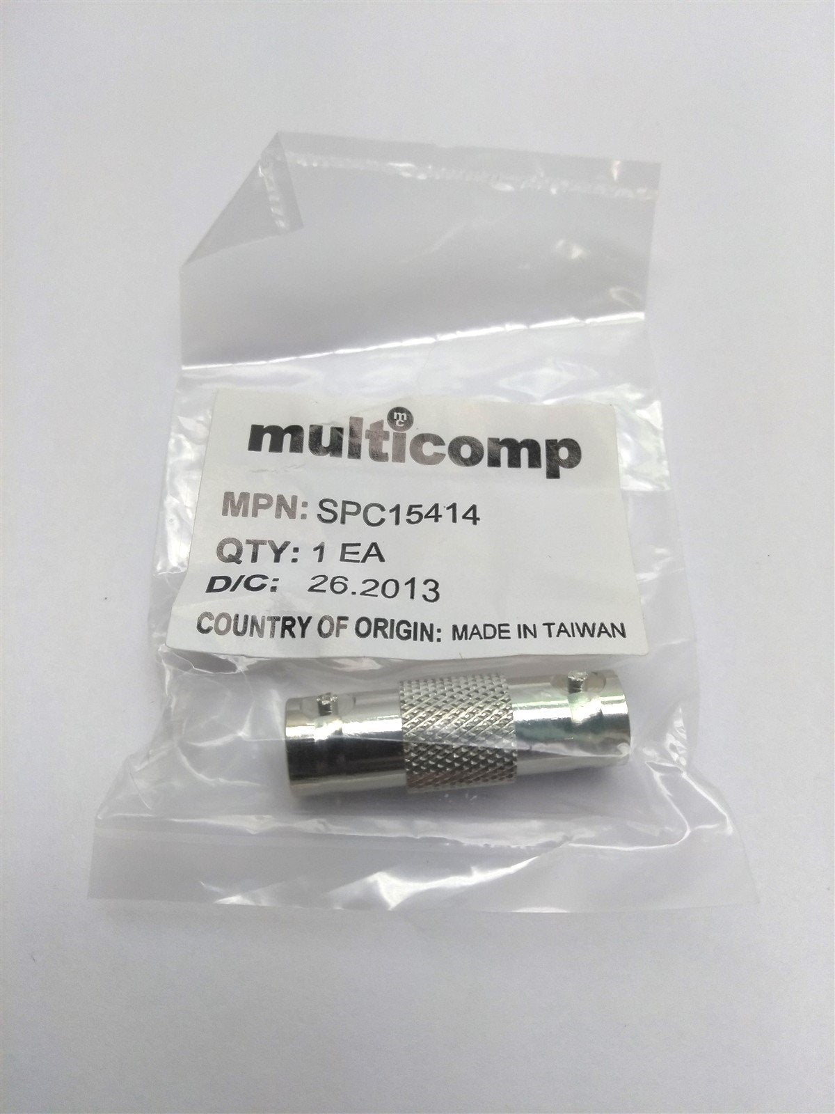 New Lot of 8 Multicomp SPC15414 RF/Coaxial Straight Adapter, Female to Female