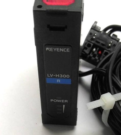 Used Keyence LV-H300 R Sensor Head Receiver, 3.0mW, 660nm, 30mm Detecting Area