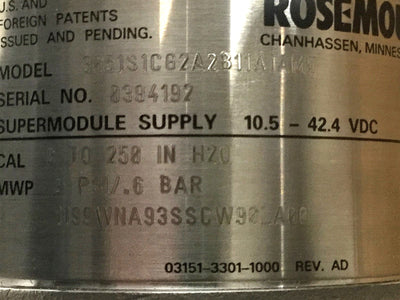 New Rosemount 3051S1CG2A2B11A1AM5 Scalable Coplanar Pressure Transmitter 0-250in H2O