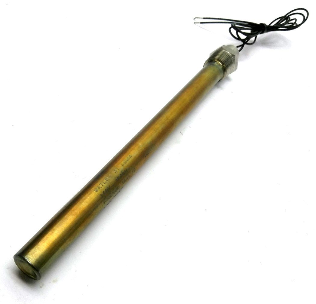 Used Watlow L9N-9287 Firerod Cartridge Heater, 1/2" NPT, 9" Sheath, 1500W, 240V