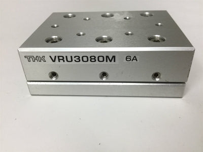 Used THK VRU3080M 6A Precision Cross Roller Slide Table, Travel: 45mm, 80mm x 60mm