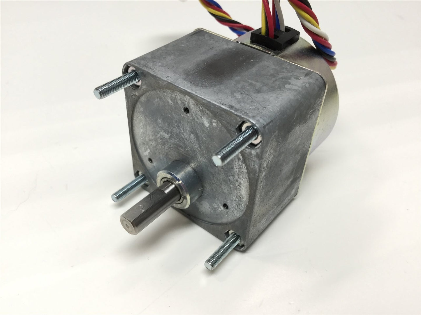 Used Kyoei Tsushin PK 43 E Stepping Motor 12VDC, 4-Phase, 15deg/step, 100:1 Gear Head