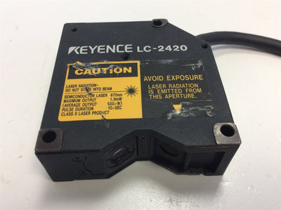 Used Keyence LC-2420 Reflective Laser Displacement Sensor 670nm 1.9mW *No Cable*