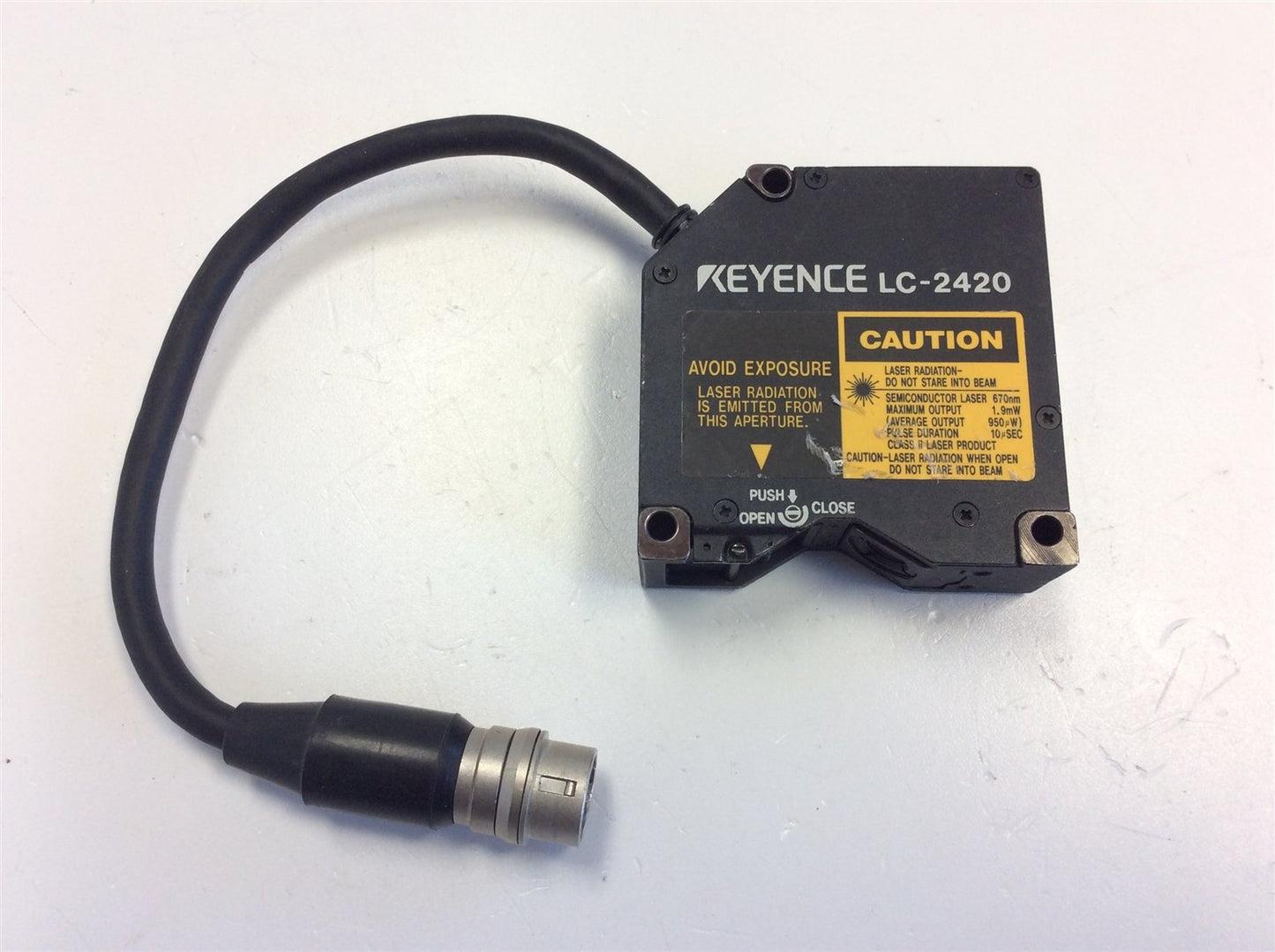 Used Keyence LC-2420 Reflective Laser Displacement Sensor 670nm 1.9mW *No Cable*