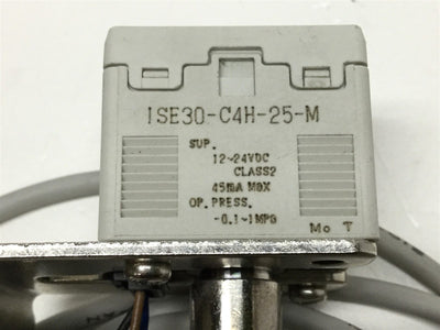Used SMC ISE30-C4H-25-M Digital Pressure Switch 12-24VDC, -0.1 to 1MPa, 4mm One-Touch