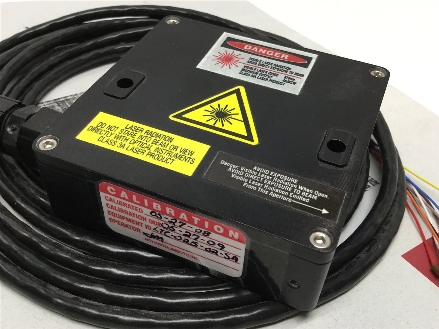 Used MTI LTC-025-02-SA Microtrak II Laser Triangulation Sensor Stand Alone Head, 1mm