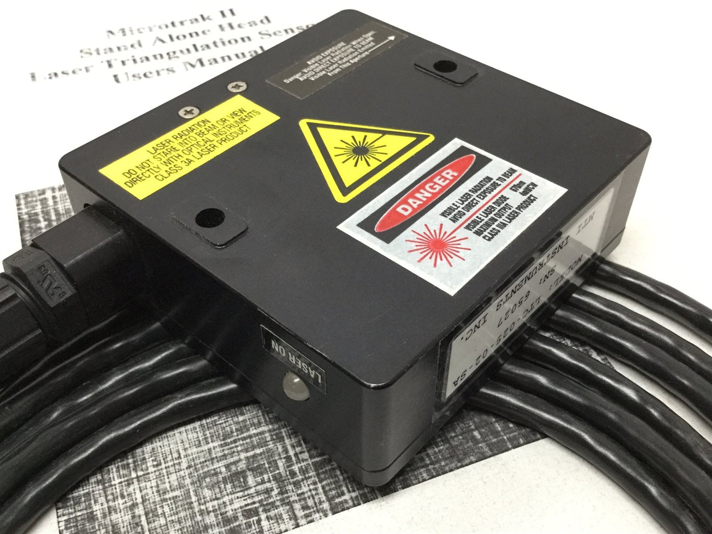 Used MTI LTC-025-02-SA Microtrak II Laser Triangulation Sensor Stand Alone Head, 1mm