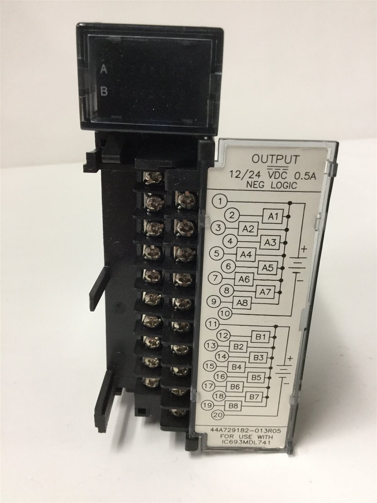 Used GE Fanuc IC693MDL741E Output Module, 16-Point NEG Logic, 12/24VDC 0.5A