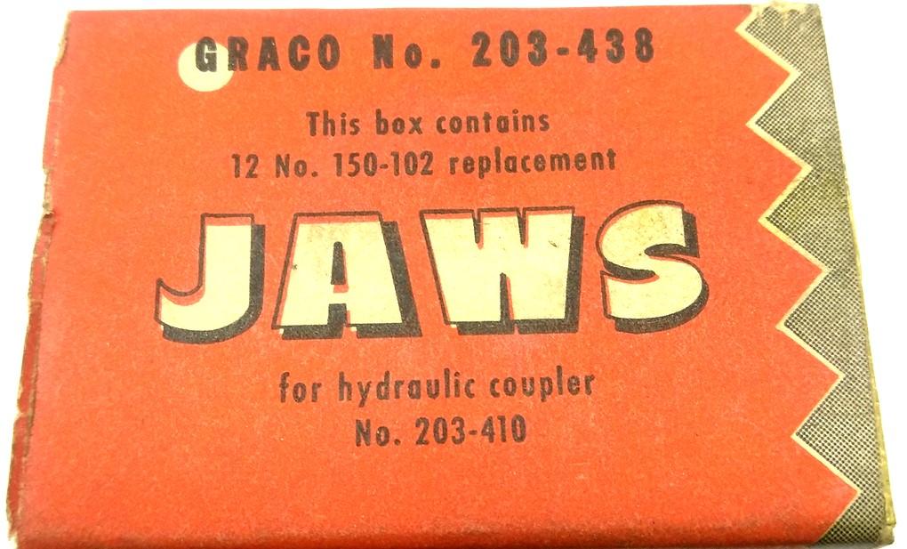 New Graco 203-438 Jaws, For Hydraulic Coupler 203-410