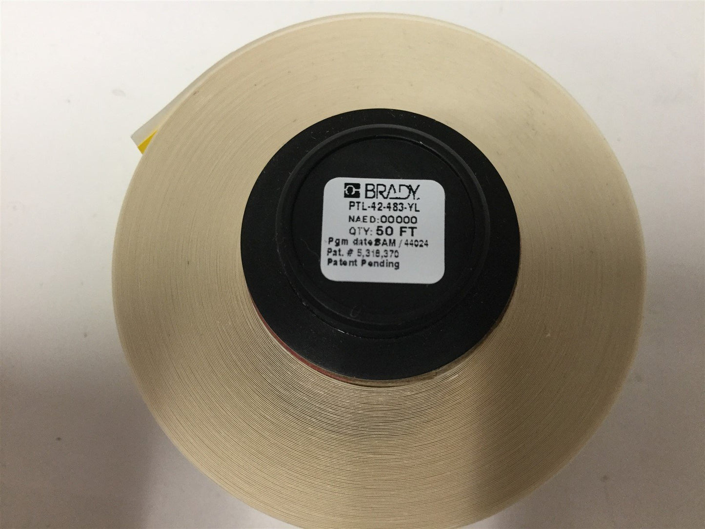 New Brady PTL-42-483 Thermal Labels, Roll Length: 50ft, Label Width: 1", Yellow