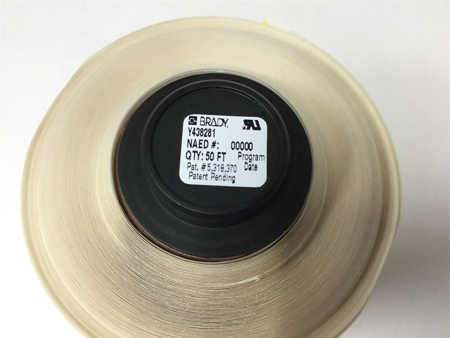 New Brady Y438281 Thermal Label, Roll Length: 50', Label Width: 1.9", Yellow