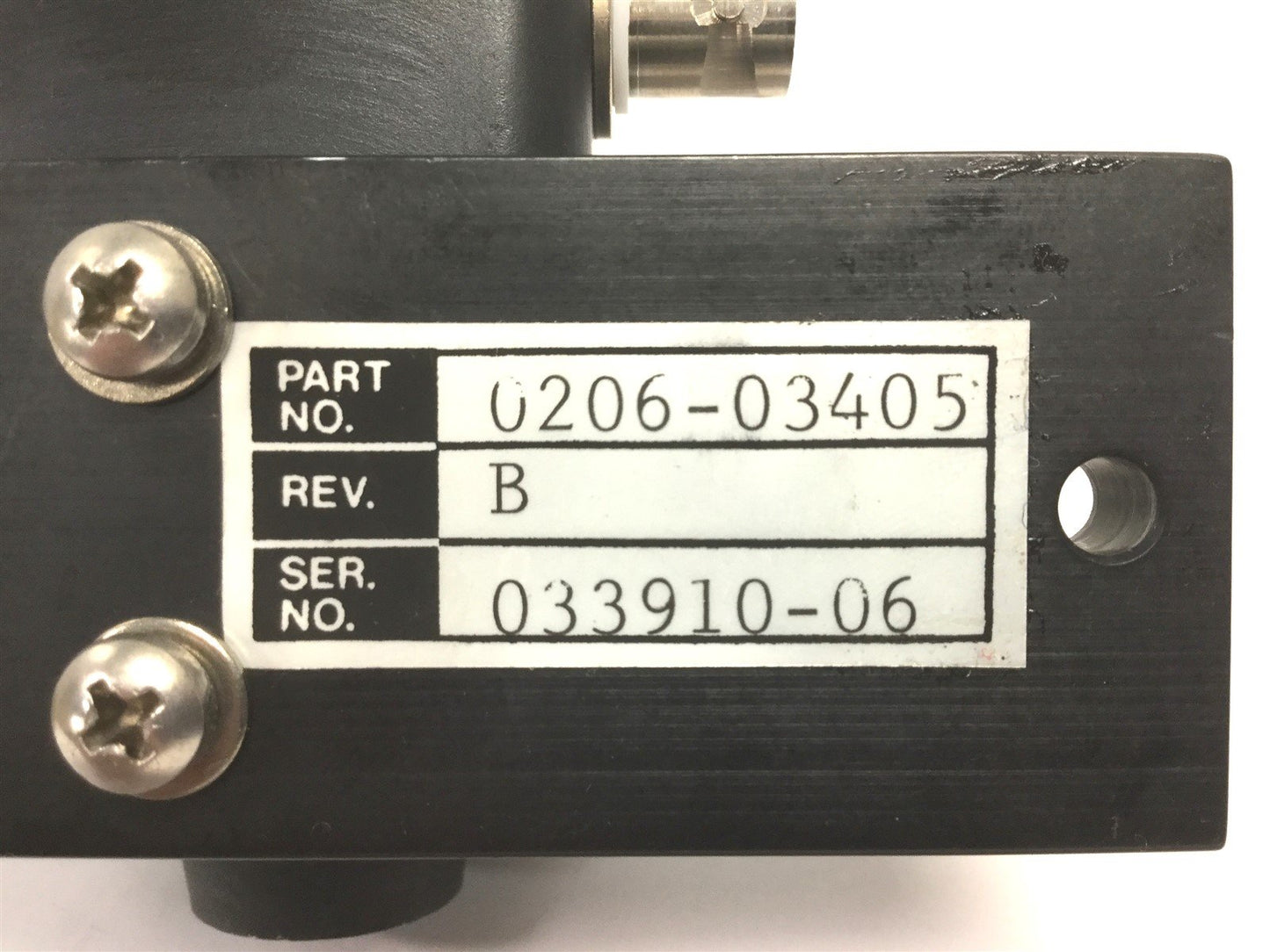 Used Control Laser 0206-03405 Bench/Rail Mounted Laser Marker W Coax Connection