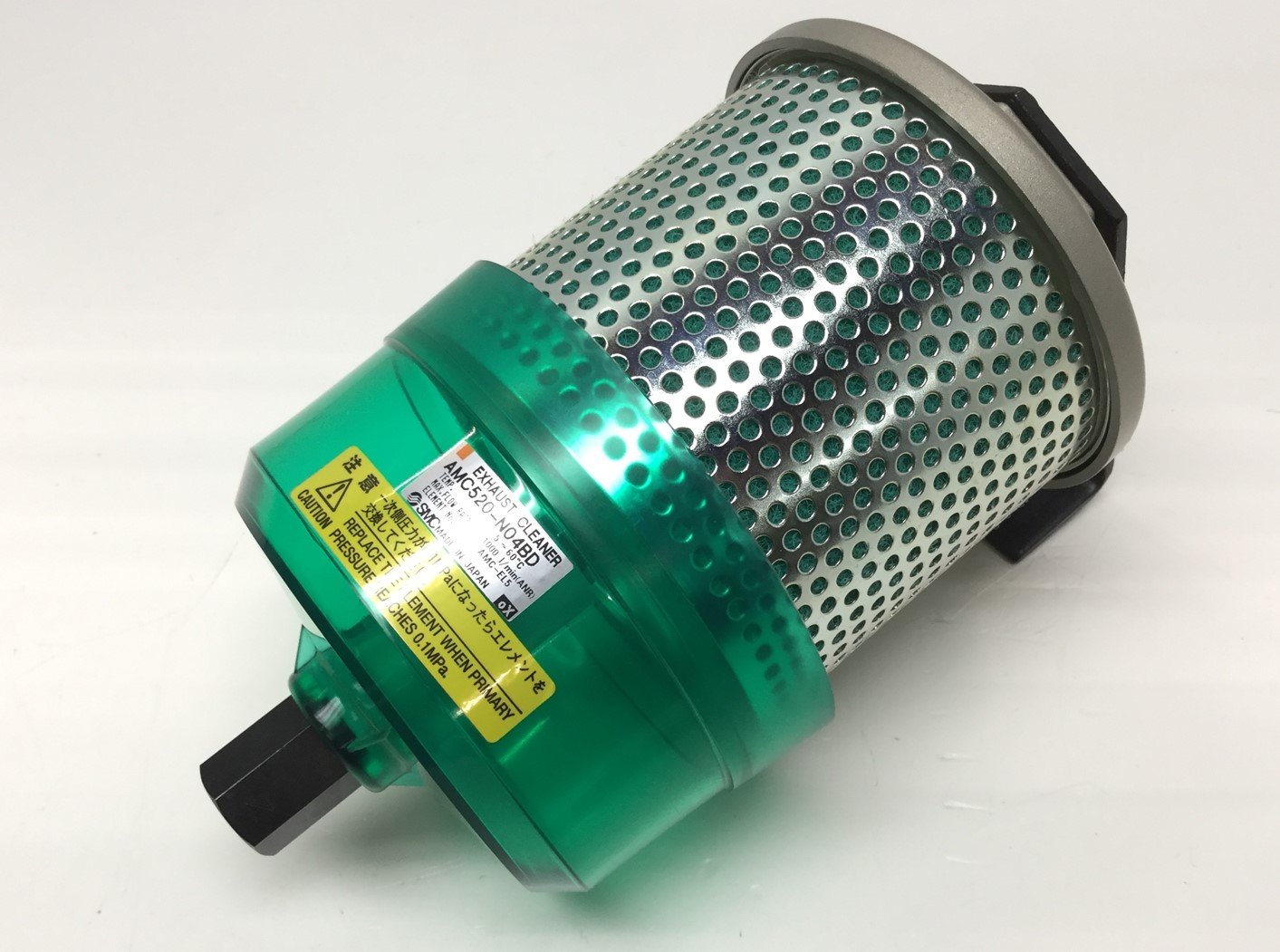 Used SMC AMC520-N04BD Exhaust Cleaner Muffler, 35dB & 99.9% Oil Reduction, 1/2 NPT