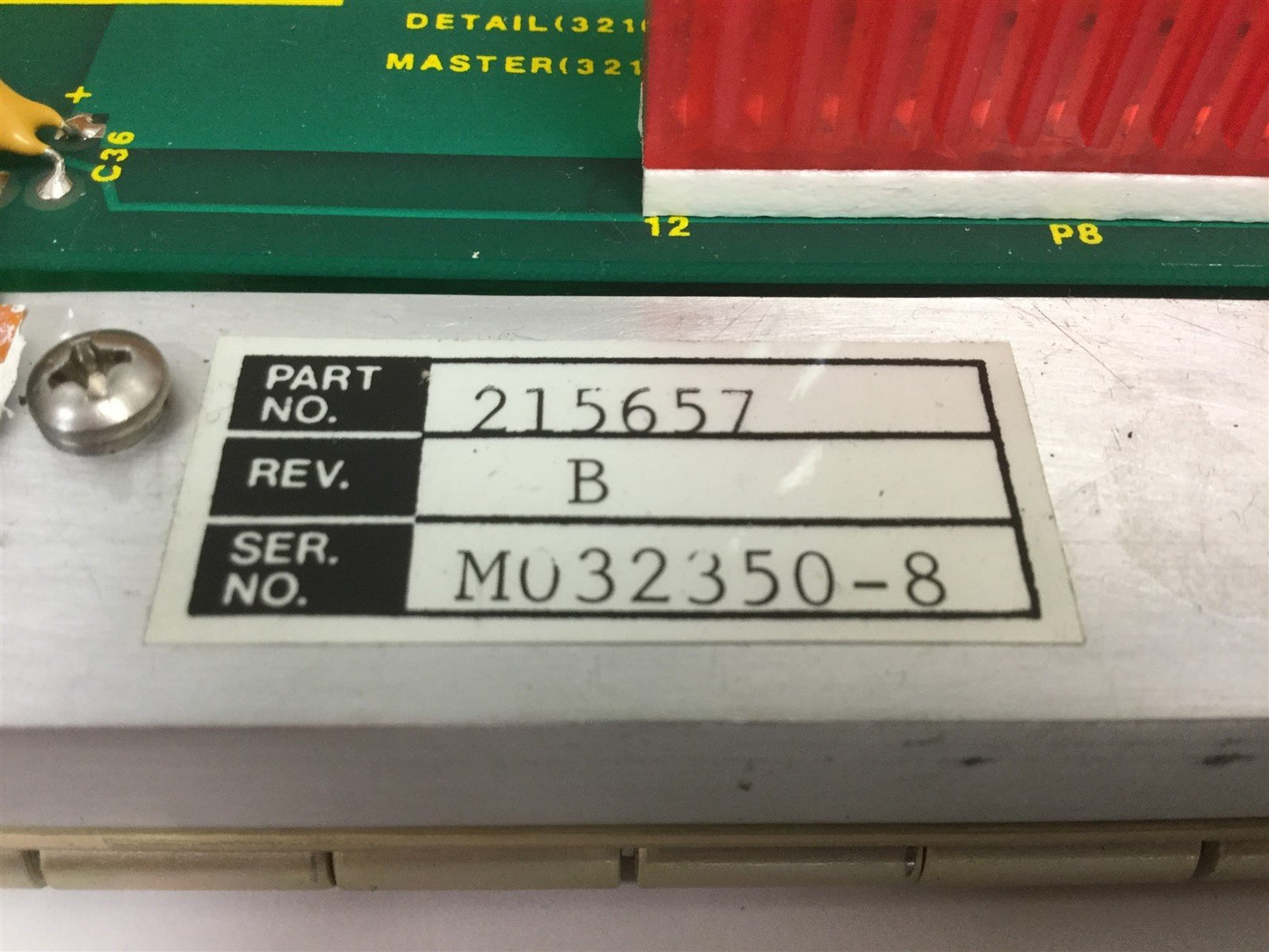 Used Control Laser Corporation 215657 Rev B Marking Laser Control Board