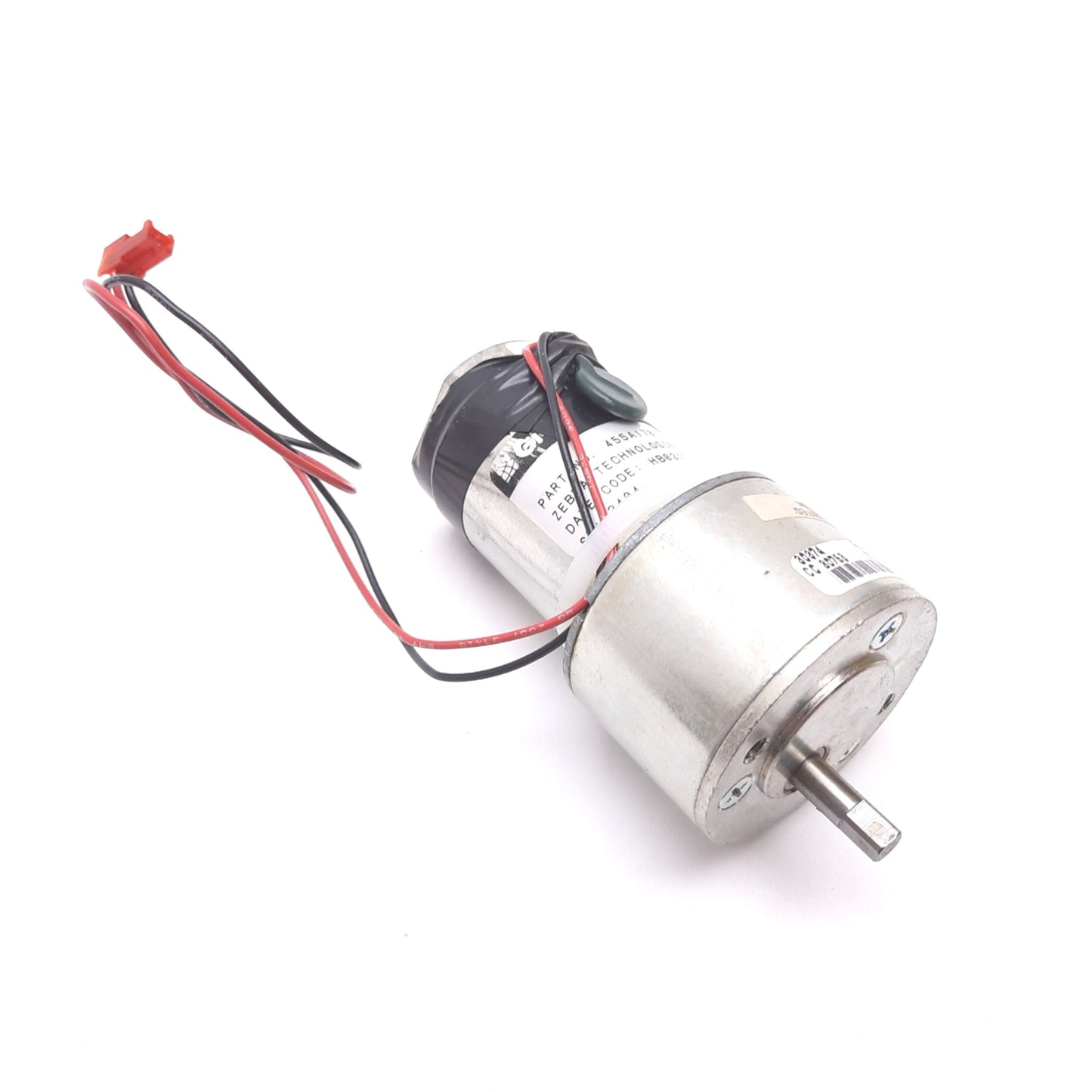 Used Zebra Technologies 455A178 Gear Motor, Voltage: 24VDC, Shaft: 0.25", 30212