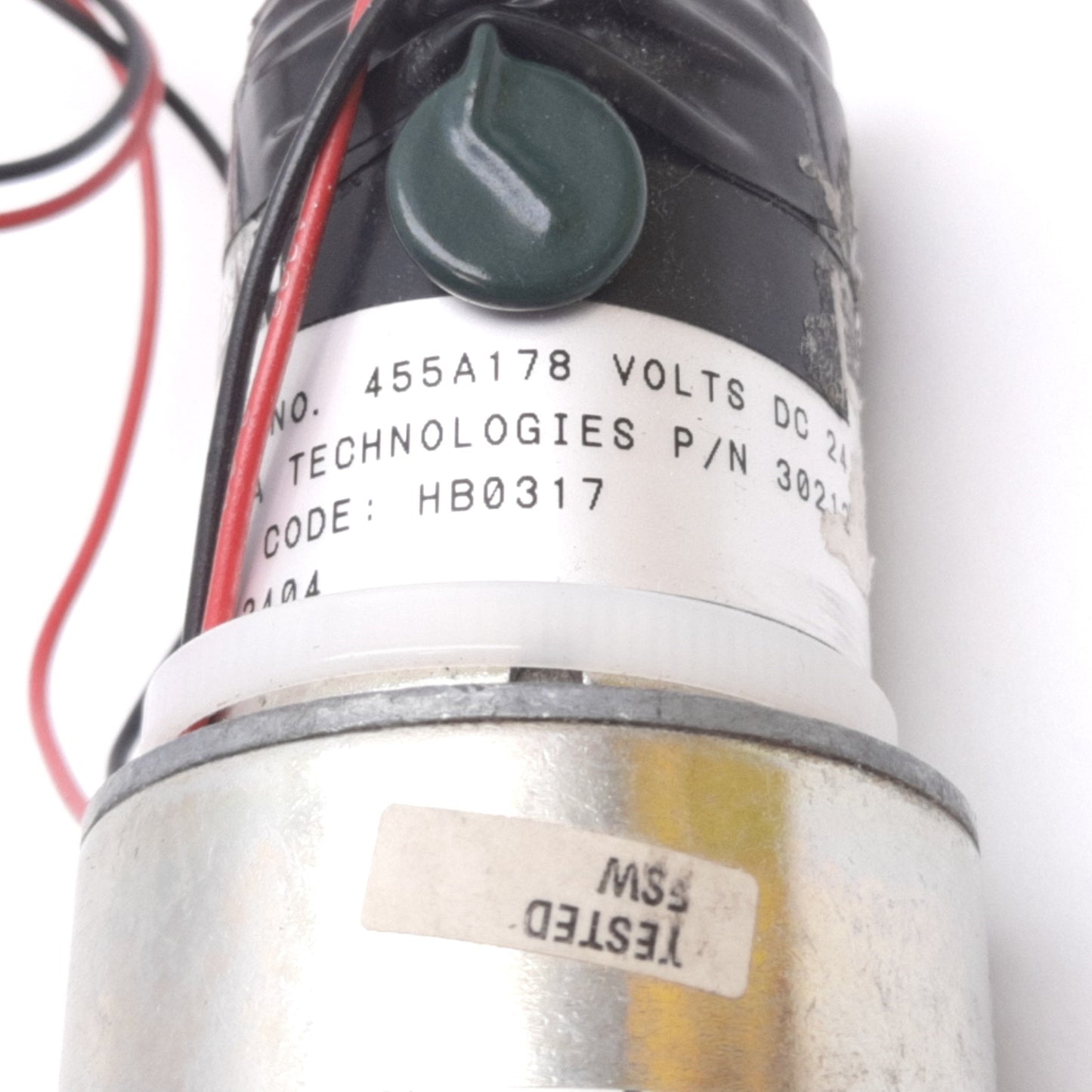 Used Zebra Technologies 455A178 Gear Motor, Voltage: 24VDC, Shaft: 0.25", 30212