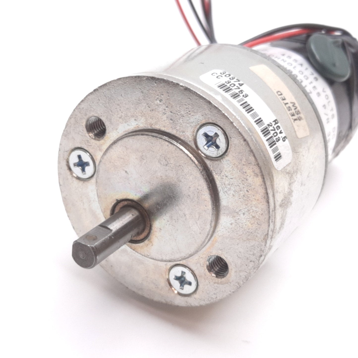 Used Zebra Technologies 455A178 Gear Motor, Voltage: 24VDC, Shaft: 0.25", 30212
