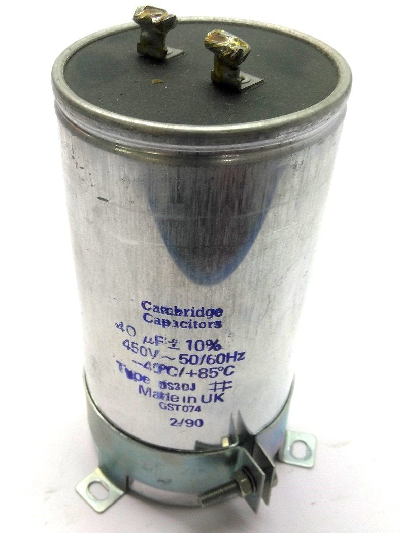 Used Cambridge Capacitors DS3DJ Electrolytic Capacitors 40uF ±10, 450VAC 50/60HZ