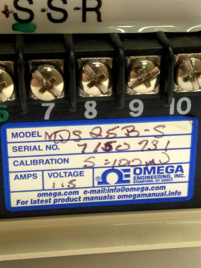 Used Omega MDS25B-S-100MV Strain Gauge Benchtop Meter 100mV 10VDC Adjustable Handle