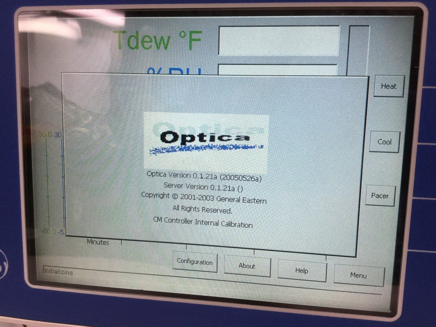 Used GE General Eastern OPA10AM1A0000 Optica Chilled Mirror Hygrometer 115/230 VAC