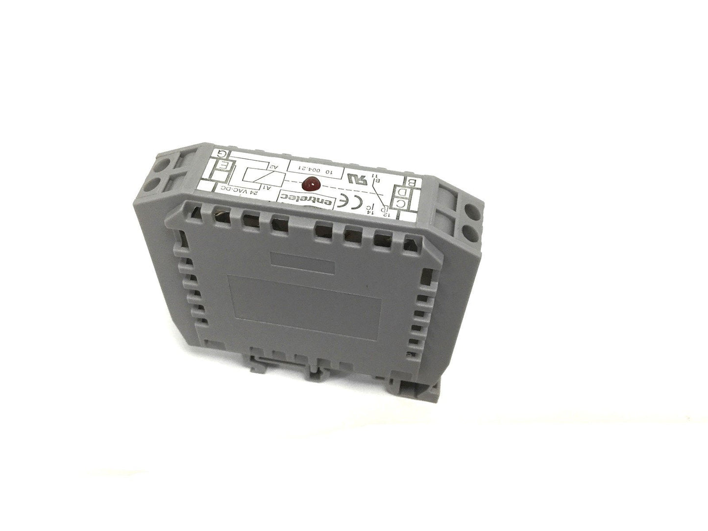 Used Lot of 2 Entrelec 10-004.21 Relay Interface Modules 24VAC-DC, Din Rail Mount