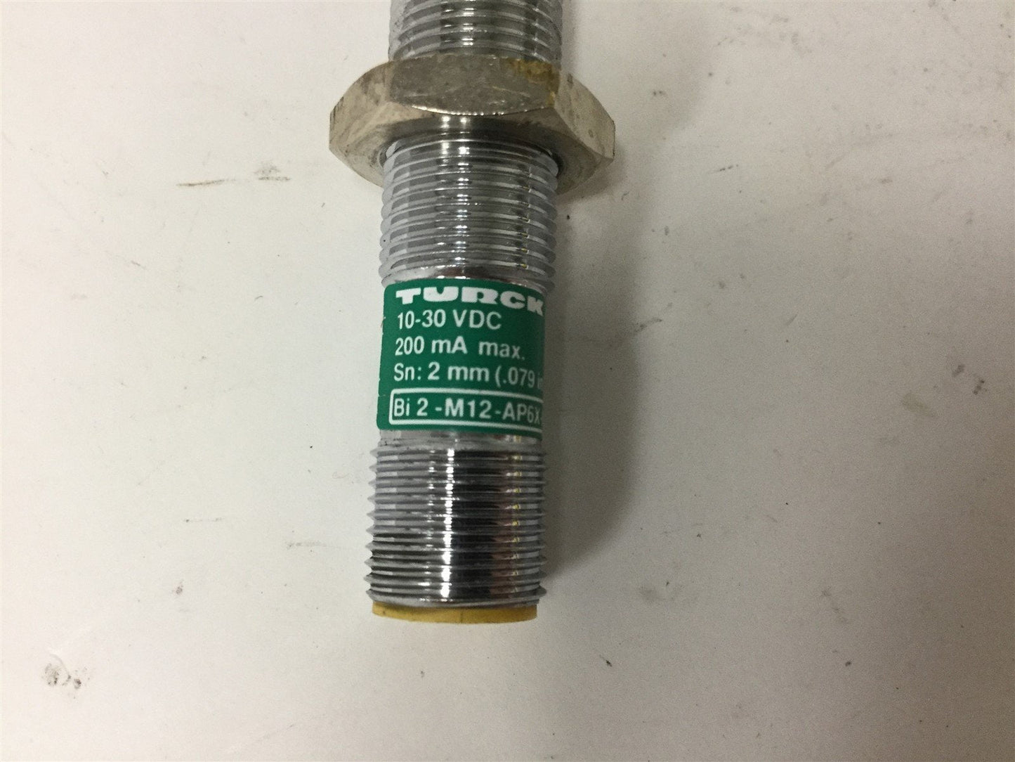 Used Turck Bi2-M12-AP6X-H1141 Inductive Proximity Sensor, Sensing Distance: 2mm