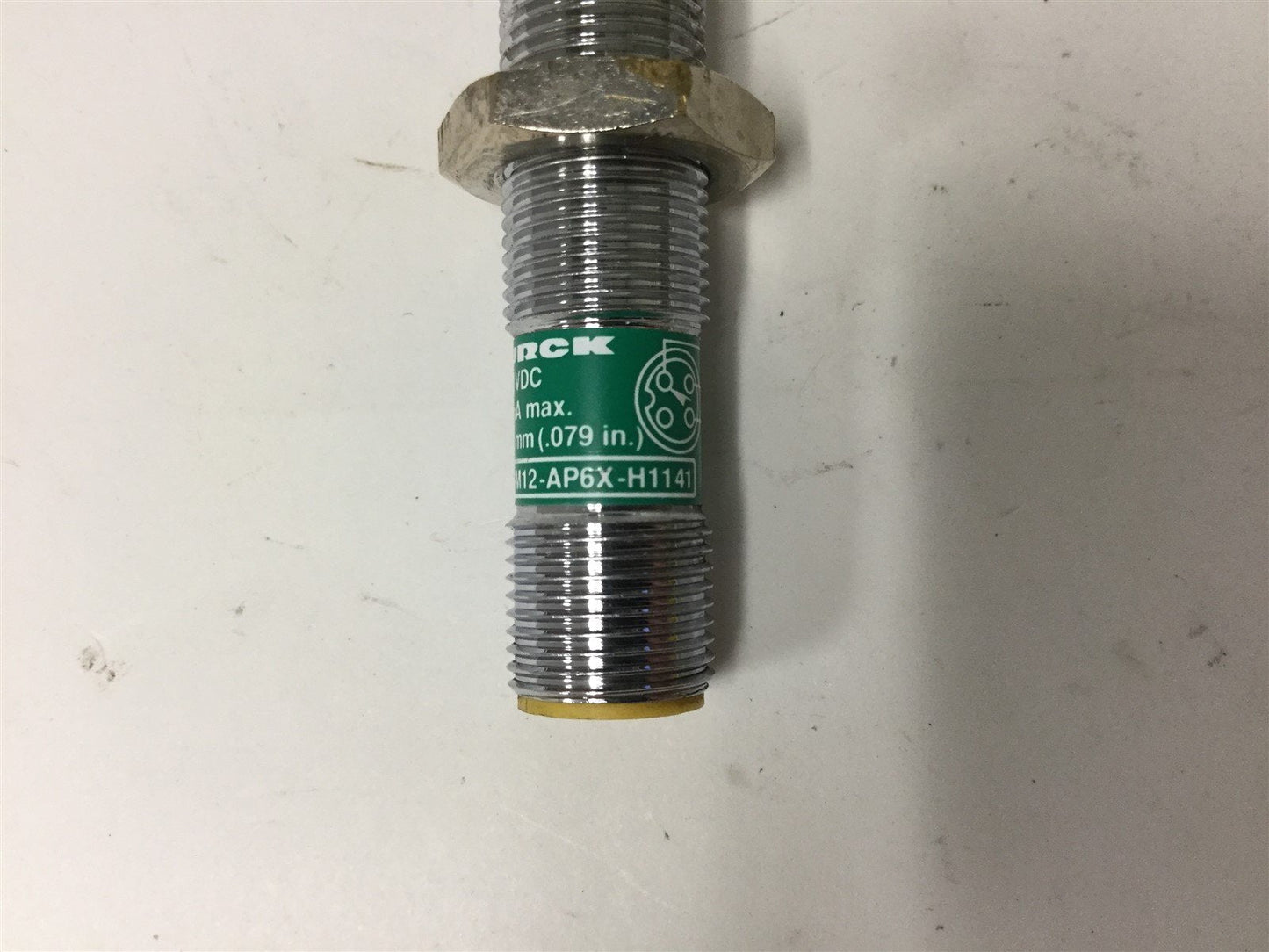 Used Turck Bi2-M12-AP6X-H1141 Inductive Proximity Sensor, Sensing Distance: 2mm