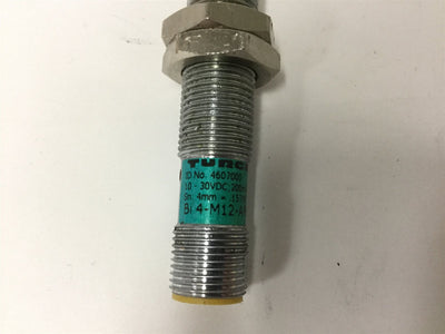 Used Turck Bi4-M12-AP6X-H1141 Proximity Switch Sensor, Voltage: 30VDC, 4-Wire