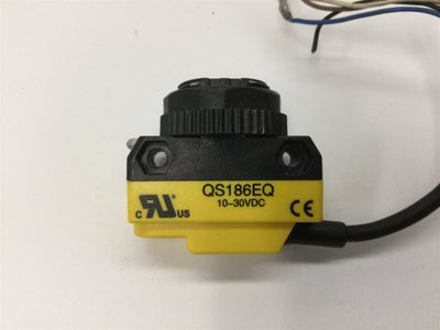 Used Banner QS186EQ Photoelectric Sensor Emitter, Voltage: 10-30VDC, Range: 20 Meters