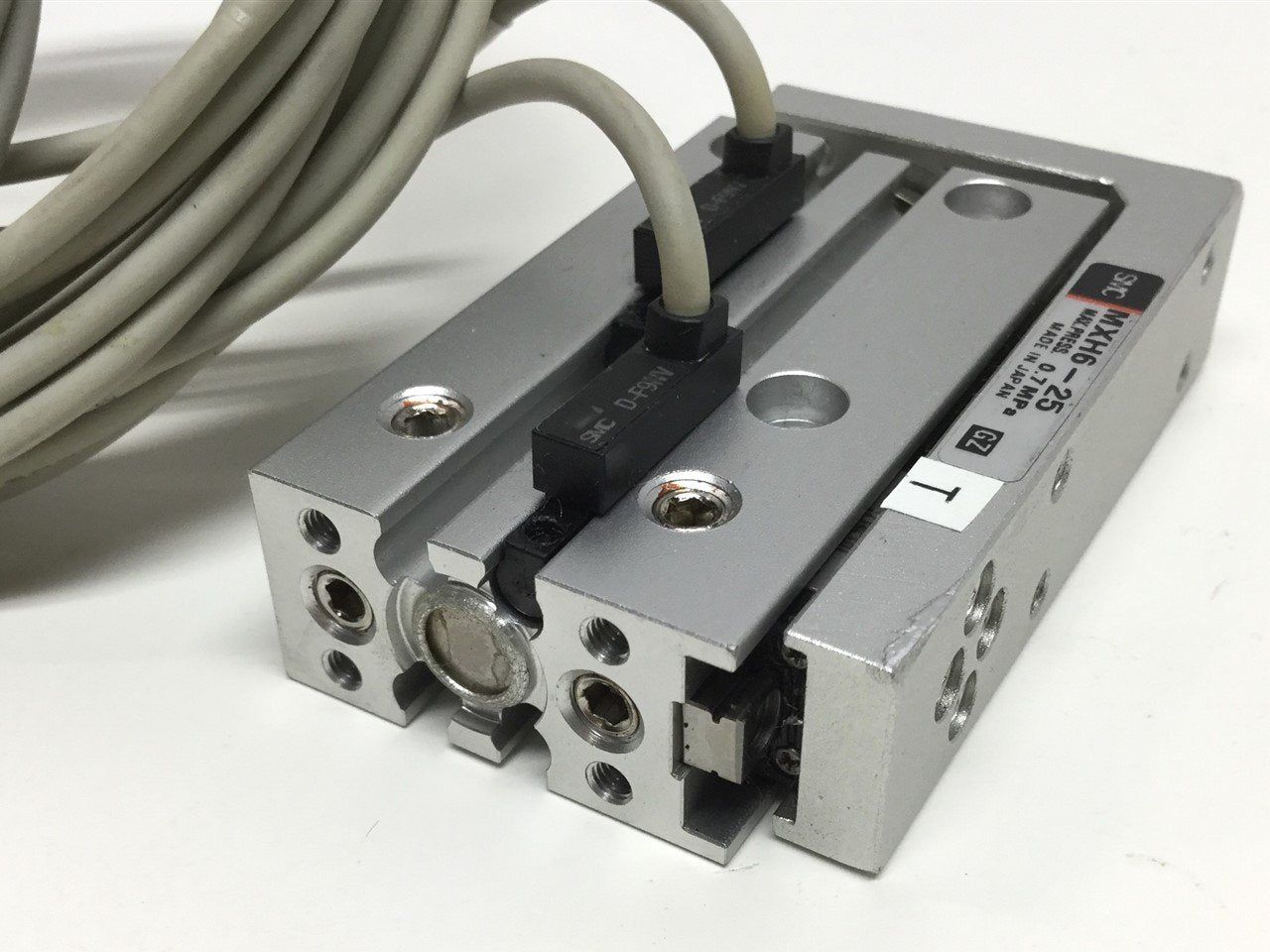 Used SMC MXH6-25 Compact Cylinder Linear Guide Slide Table, Bore: 6mm, Stroke: 25mm