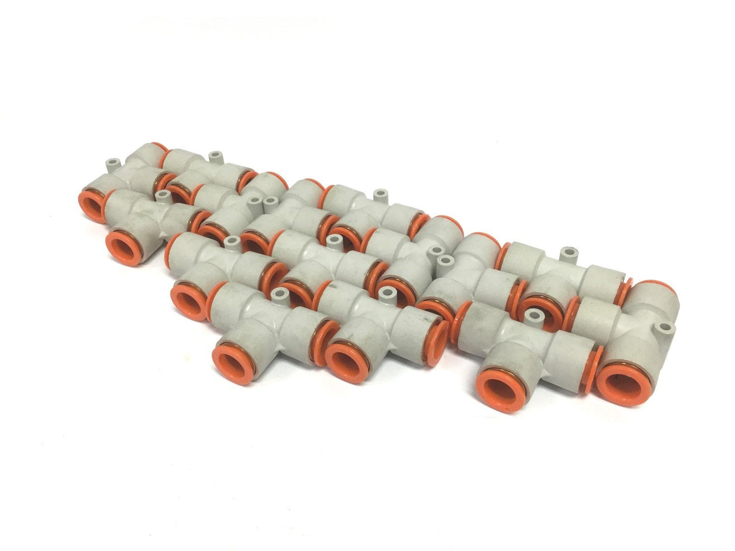 Used Lot of 15 SMC KQ2T13-00A Fitting Union Tee, 1/2" One Touch Tube Connections