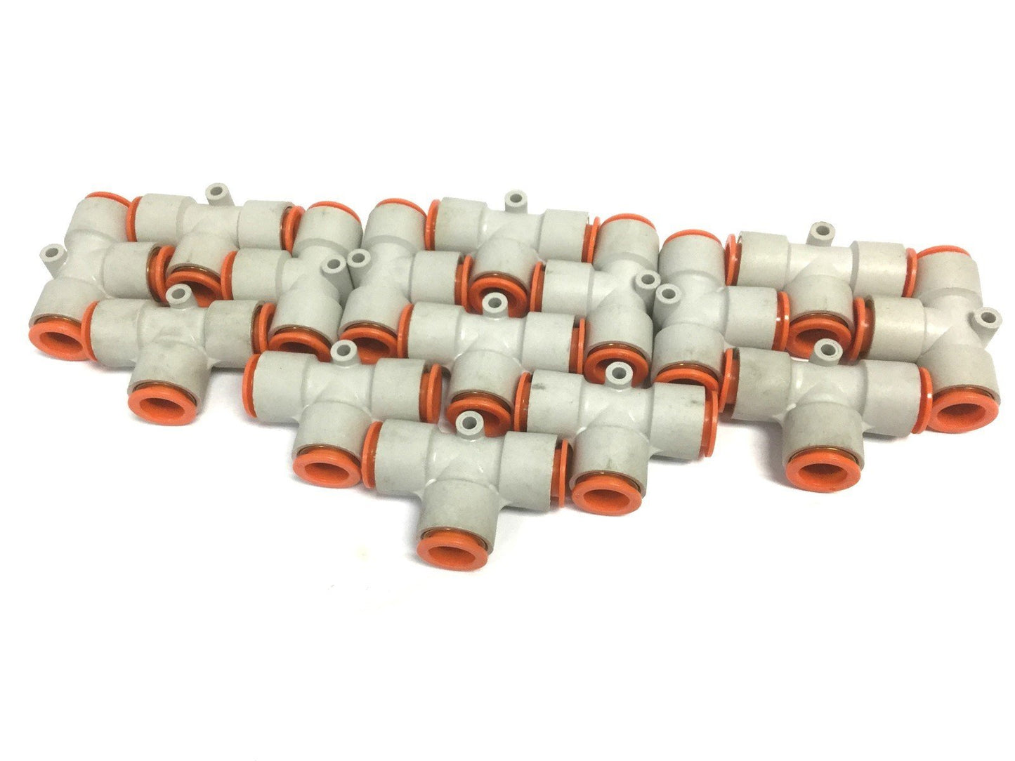 Used Lot of 15 SMC KQ2T13-00A Fitting Union Tee, 1/2" One Touch Tube Connections