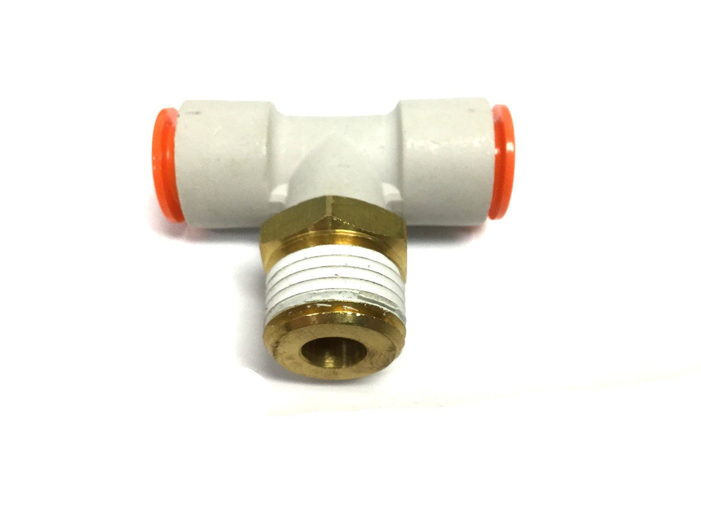 Used Lot of 10 SMC KQ2T13-37S Pneumatic Tee Fittings, 1/2" NPT, 1/2" Tubing