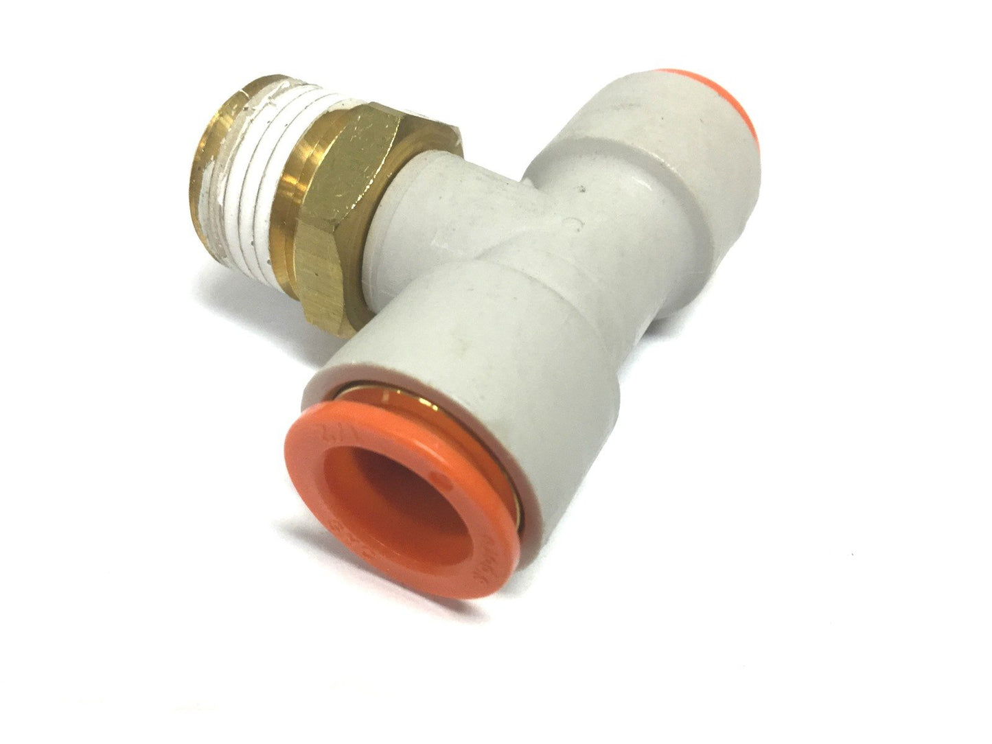 Used Lot of 10 SMC KQ2T13-37S Pneumatic Tee Fittings, 1/2" NPT, 1/2" Tubing
