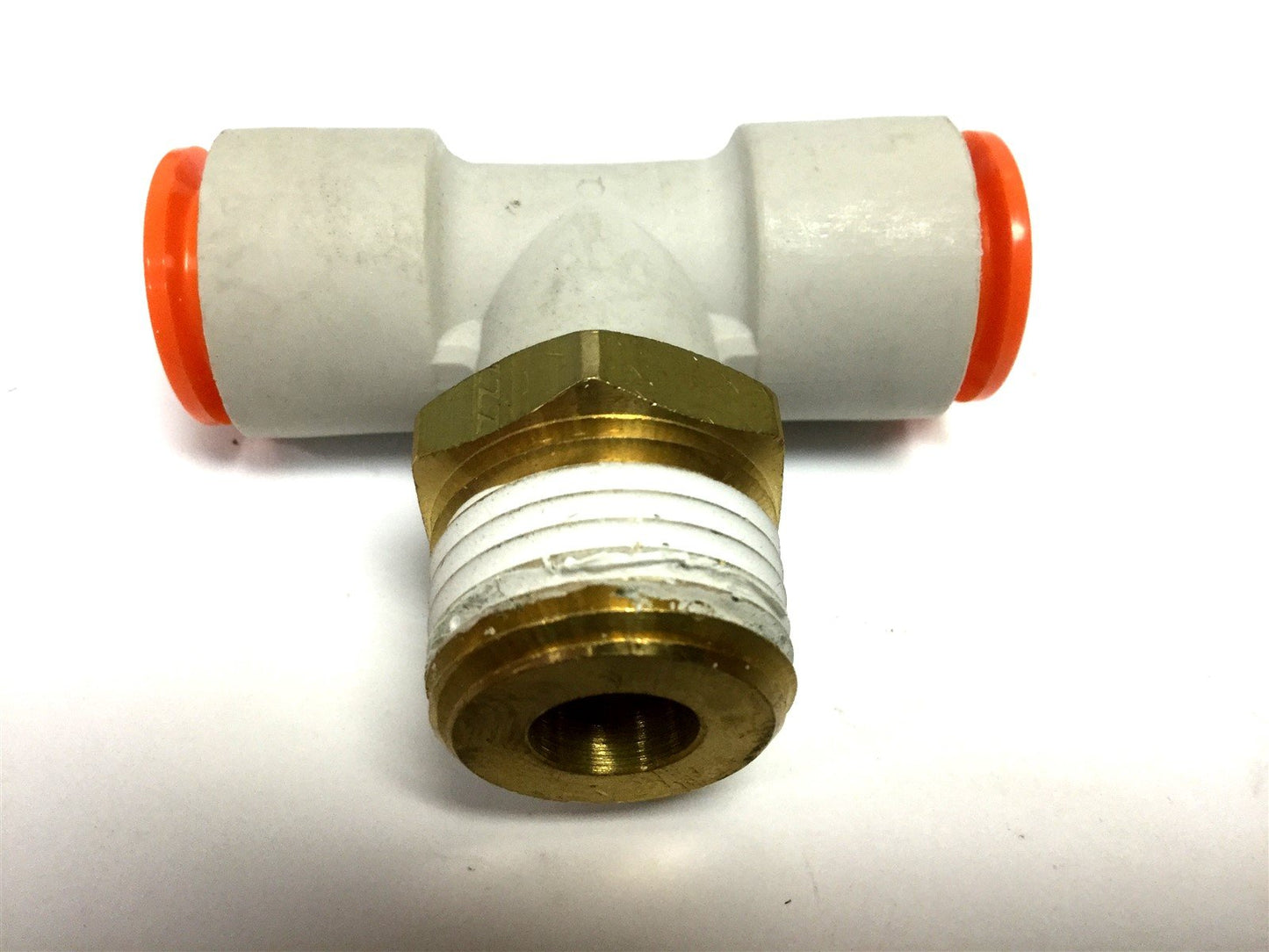Used Lot of 10 SMC KQ2T13-37S Pneumatic Tee Fittings, 1/2" NPT, 1/2" Tubing