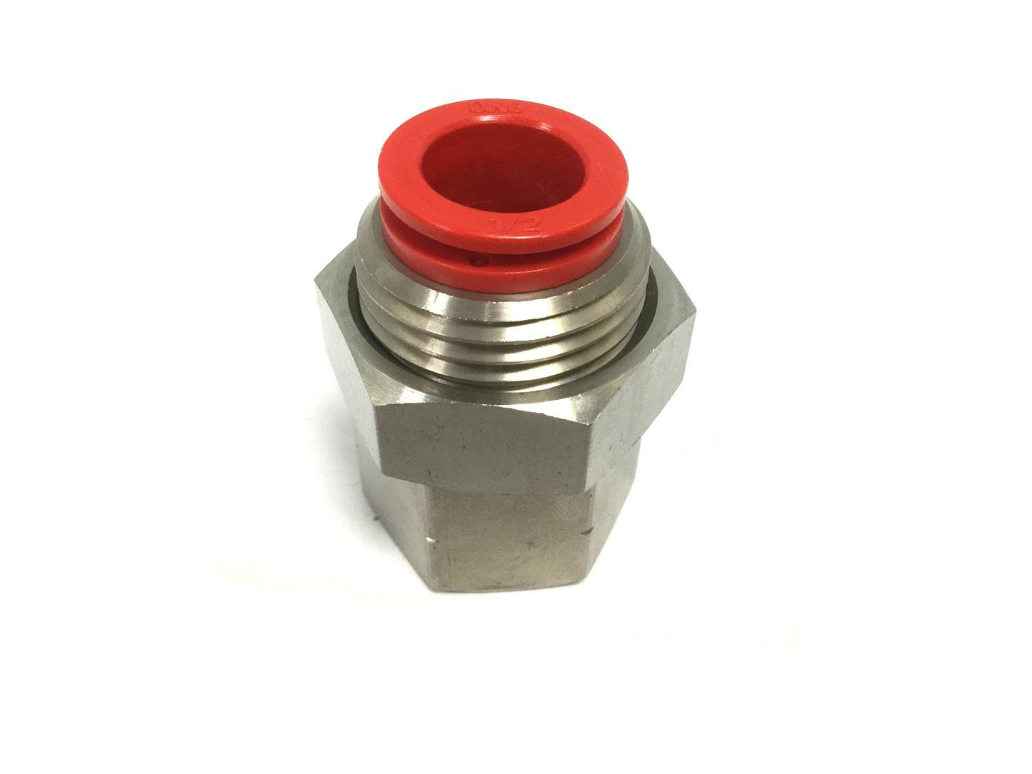 New SMC KQE13-37-X23 One Touch Fitting Union, 1-Touch Stainless 1/2" NPT