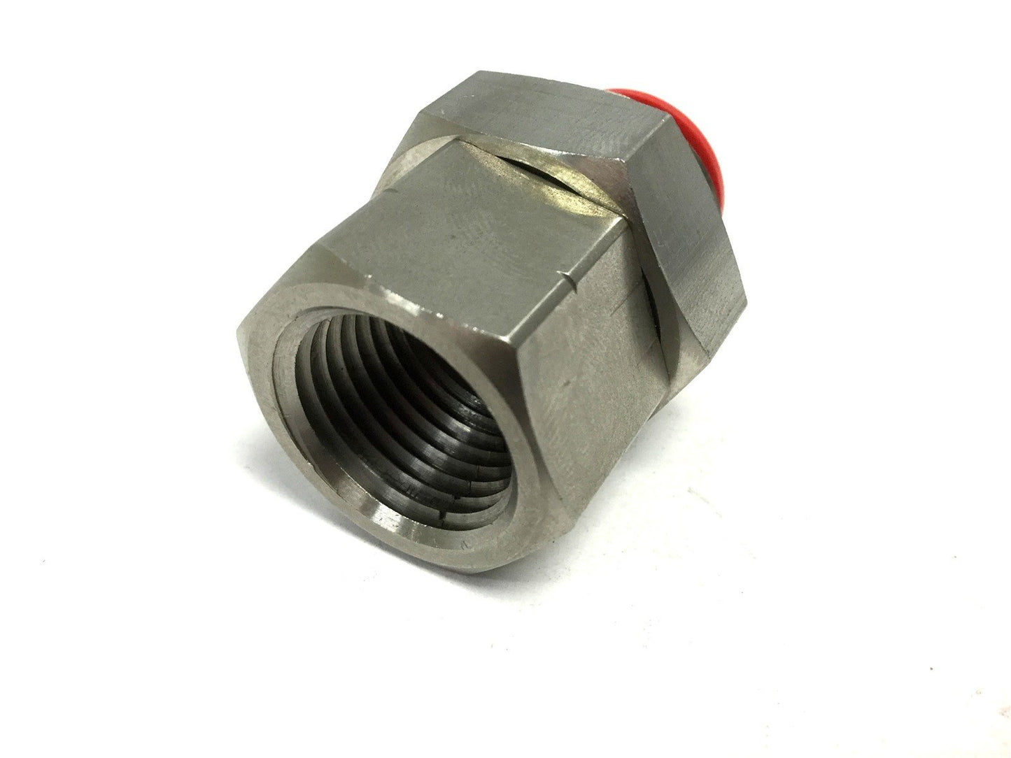 New SMC KQE13-37-X23 One Touch Fitting Union, 1-Touch Stainless 1/2" NPT
