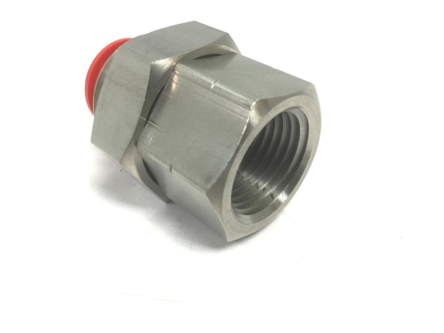 New SMC KQE13-37-X23 One Touch Fitting Union, 1-Touch Stainless 1/2" NPT