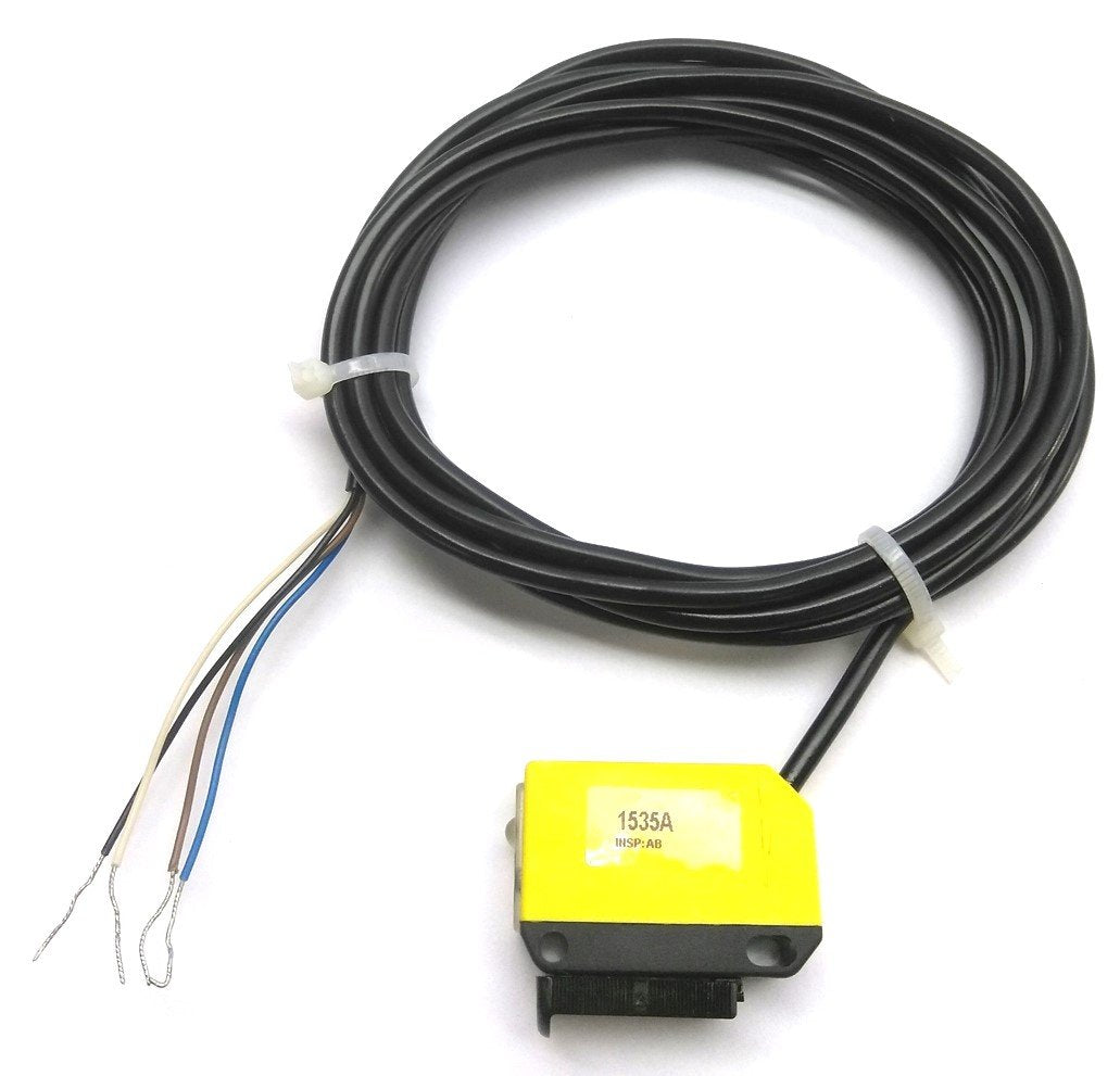 Used Banner Q23SN6FPY Plastic Fiber Optic Sensor, NPN, NO, 1ms Response, 2m, 10-30VDC