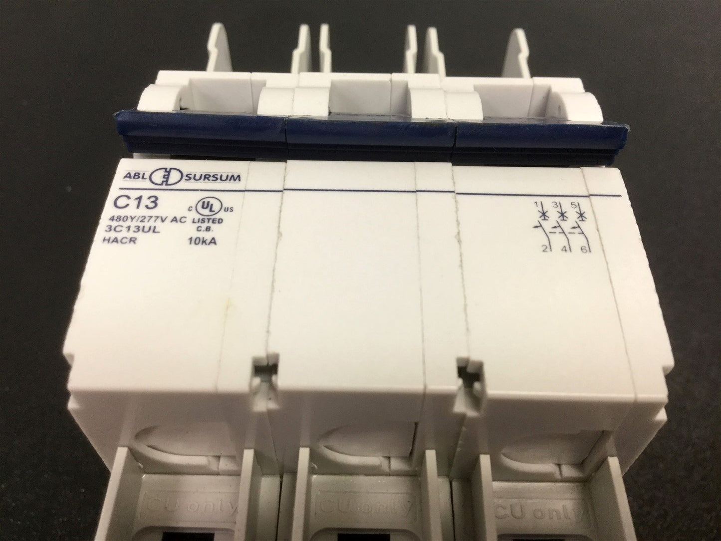 New Altech Corp 3C13UL Circuit Breaker, Poles: 3, Amperage: 13A, Din Rail Mount
