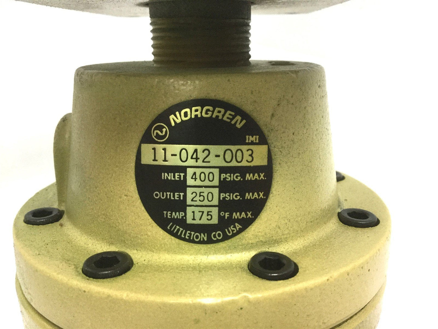 Used Norgren 11-042-003 Pilot Operated Regulator, Ports: 1/2" NPT, Flow: 120 SCFM